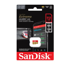 SANDISK - Tarjeta de memoria micro SD extreme 512 GB 190 MB/s