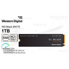 WD - UNIDAD SSD M2 PCIe 1TB BLACK SN770