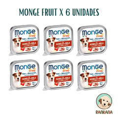 MONGE - FRUIT X 100 GR CORDERO Y MANZANA / 6 UNIDADES