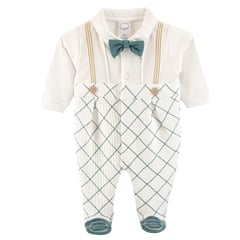 BABY CLUB CHIC - Enterizo con Tirantes y Corbatín Bebe Niño