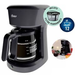 OSTER - Cafetera 12 Tazas con Filtro Permanente BVSTDCS12B