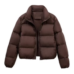 BLWOENS - Casaca Casual Puffer Mujer - Marrón