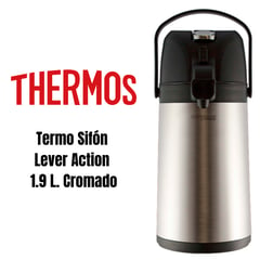 THERMOS - Termo Sifón 1.9 L Lever Action Cromado