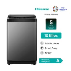 HISENSE - Lavadora 10Kg Carga Superior Automática WT3J1023UT Gris