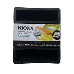 KIOXX - Cubeta de Silicona Barras 4 Cavidades Negra