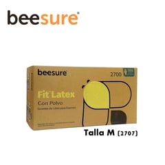 BEE - Guantes de látex talla M 100 unidades BEESURE