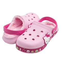 HELLO KITTY - SANDALIA CROCS CON FELPA PARA NIÑAS