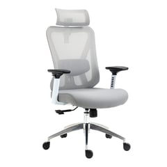 VENSO - Silla Oficina Giratoria Ergonómica Presidencial RTA-C4227W Blanco Gris