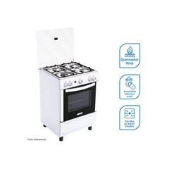 COLDEX - Cocina CX650 a Gas de Pie 24" 4 Quemadores Blanco