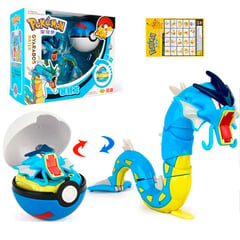 POKEMON - Juguete Gyarados con Pokebola Articulable Pokémon 20cm largo