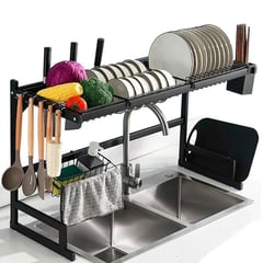 OEM - Organizador cocina escurridor de platos acero inoxidable 85cm