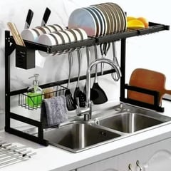 OEM - Organizador cocina escurridor de platos acero inoxidable 85cm