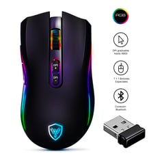 MICRONICS - Mouse Gamer Inalámbrico BT RGB Kripton