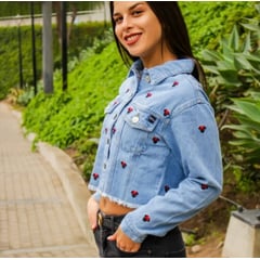 DISNEY - CASACA CROP DENIM MUJER MINNIE MOUSE