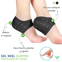 FISIO CARE TU BIENESTAR PRIMERO - Taloneras silicon gel - Unisex color negro