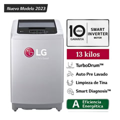 LG - Lavadora Carga Superior 13 Kg WT13DPBK Gris