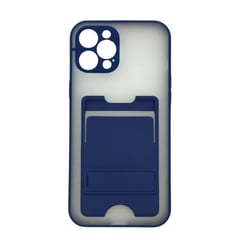 GENERICO - Case funda parante y porta tarjetas iphone 12 color azul