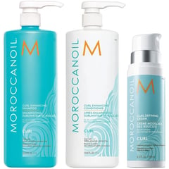 MOROCCANOIL - Shampoo Rizos Litro+ Acondicionador+ Crema Definidora Curl