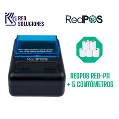 GENERICO - Ticketera Termica REDPOS RED-P11 58mm USB BT + 5 contometros