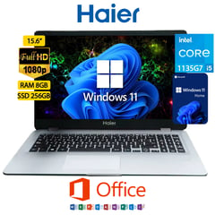 HAIER - Laptop Intel Core i5-1135G7 Pantalla 15.6" FHD RAM 8GB SSD 256 Windows11 Home