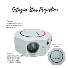 GENERICO - Proyector parlante octógono Galaxia