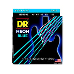 DR - DRS-NBB5-45 Cuerdas Para Bajo HiDef Neon Blue