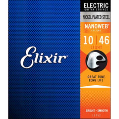 ELIXIR - 12052 Nanoweb Cuerdas para Guitarra Eléctrica 10-46