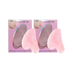 GENERICO - 2 Gua Sha Piedra natural Cuarzo rosa Jade