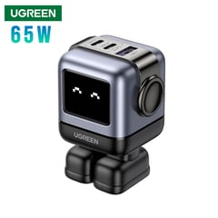 UGREEN - Cargador 65W 3 Puertos Robot GaN Carga Rápida