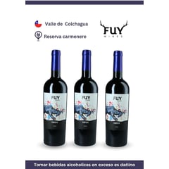 FUY - Vino Carmenere reserva pack x 3