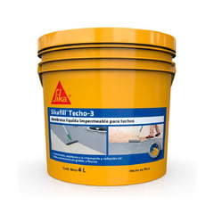 SIKA - Impermeabilizante para Techos SikaFill Techo-3 Fibra Gris Balde x 4 L