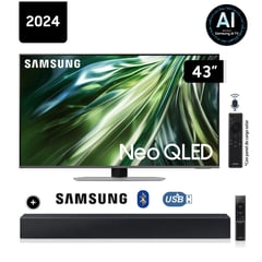 SAMSUNG - Televisor 43 Neo Qled 4K QN43QN90DAGXPE + Soundbar HW C400