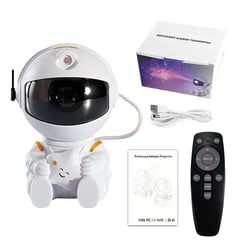 Proyector Astronauta Estrella Galaxia + Control Remoto Luz LED Genieka