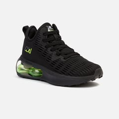 NEW ATHLETIC - Zapatillas Lifestyle Wind52 Negro Con Verde Mujer