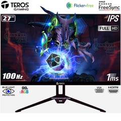 TEROS - Monitor TE-2712S 27 IPS 100HZ, 1MS, FHD 1920x1080 AMD FreeSync.