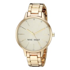 reloj pulsera con detalles de cristal para mujer