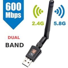 ORICO - Tarjeta De Red Wifi Usb DUAL BAND 2.4 + 5 Ghz para Pc 600 Mbps