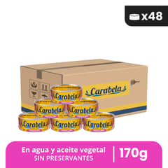 CARABELA - Trozos de Jurel en aceite vegetal 170gr Caja x48