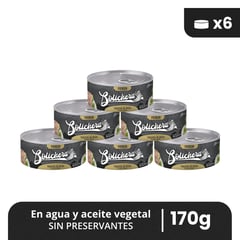 CARABELA - Trozos de Atún en aceite vegetal Bolichera Premium Pack x6