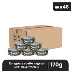 CARABELA - Trozos de Atún en aceite vegetal Bolichera Premium Caja x48