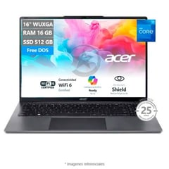 ACER - Aspire Core i7-1255U SSD512GBRAM 16GB DDR5 16 WUXGA IPS