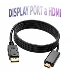 GENERICO - 2 en 1 Cable Adaptador Convierte Dp Display Port a HDMI 1.8MT 1080P