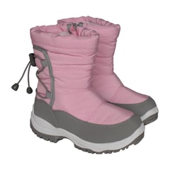 GENERICO - BOTAS PARA NIEVE Y LLUVIA ACOLCHADAS SNOW BOOTS ROSA PLOMO