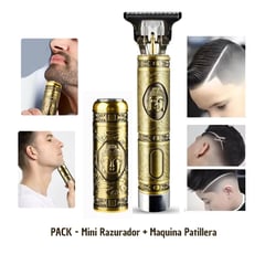 GENERICO - Pack Maquina Afeitar Patillera - Mini Rasurador Razor