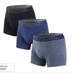 GENERICO - Pack X3 Boxer - Calzoncillo Hombre - Prenda interior color entero