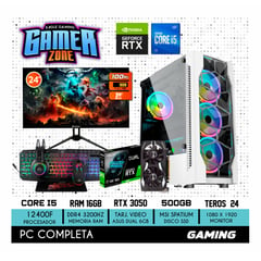 NVIDIA - COMPUTADORA PC GAMER INTEL CORE I5 12400F 16GB 500GB RTX 3050 6GB MONITOR 24 FHD