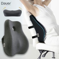 DAUER - Cojin Lumbar 3D Ergonomico Respaldo de Espalda Curva Anatomico