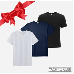 GENERICO - Pack Regalo x 3 Polos Manga Corta Hombre Yacht Club