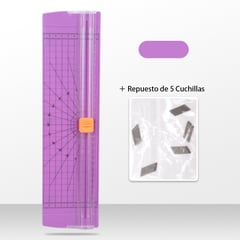 GENERICO - Guillotina UNIdireccional Cortador Papel A4 Repuesto Morado