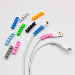 GENERICO - Protectores Espirales para Cables – Pack de 16 (8 Colores)